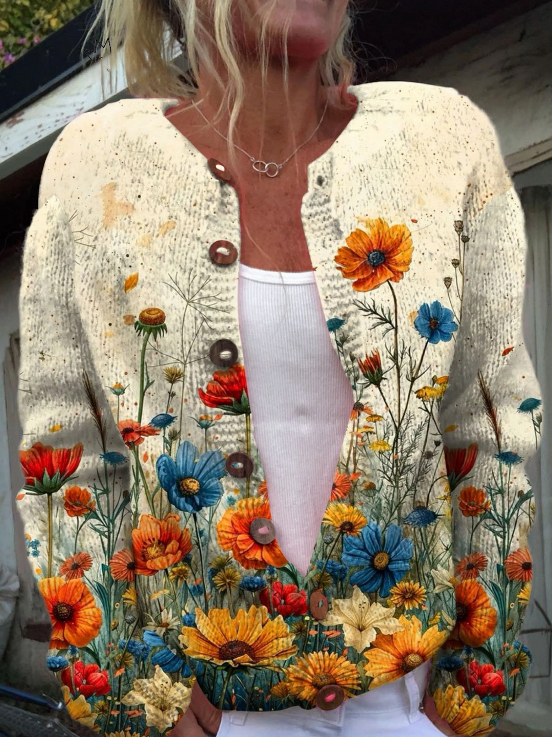 Primrose | Women's Floral Print Open Front Cardigan - Image 1