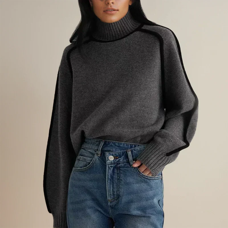 Primrose | Women's Turtleneck Long Sleeve Sweater - Image 1