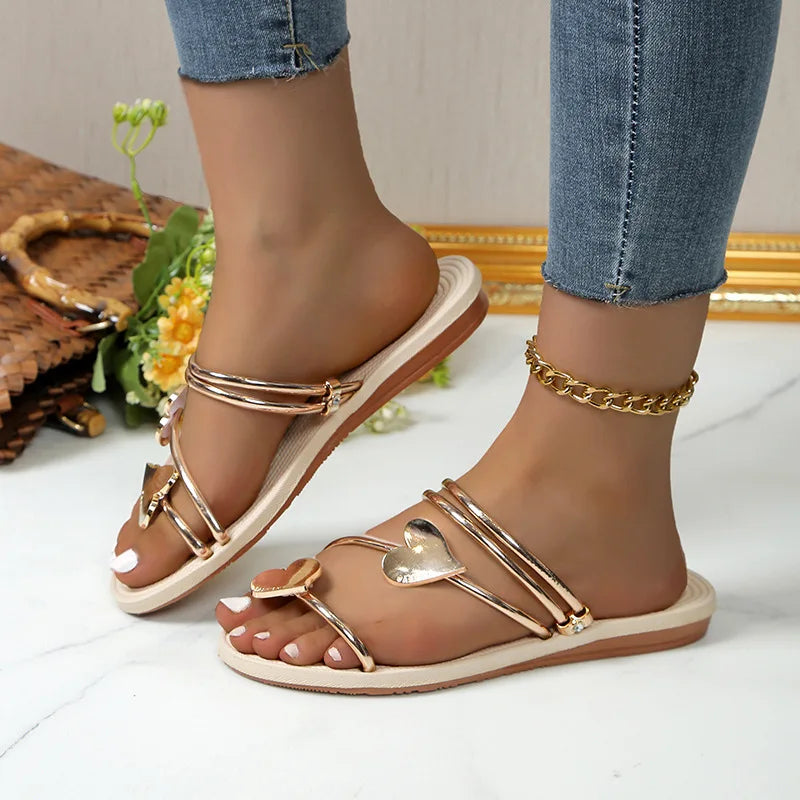 Priscilla | Women's Silver Strappy Sandals - Image 2