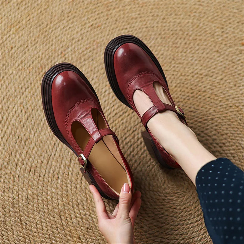 Prudence | Women's Block Heel Mary Jane Pumps - Image 1