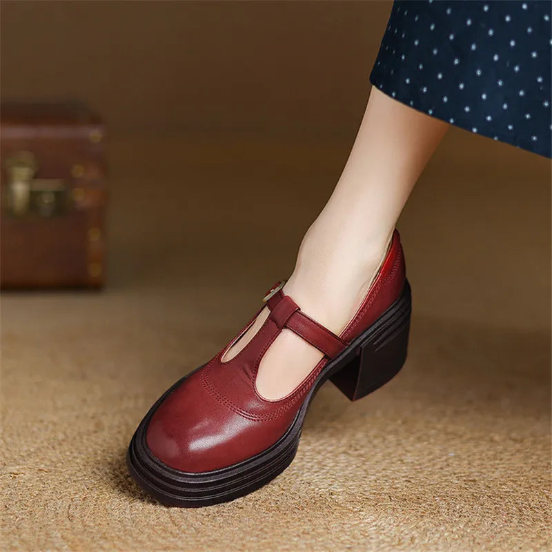 Prudence | Women's Block Heel Mary Jane Pumps - Image 2