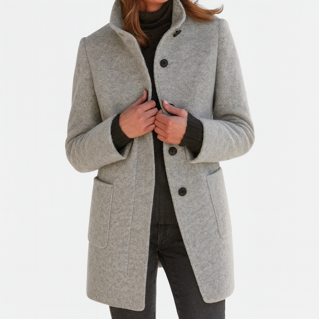 Quintessa | Women's Hooded Long Sleeve Coat - Image 1