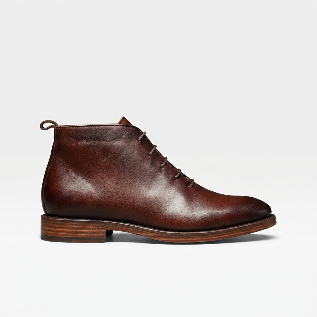 Radmoor | Men's Leather Lace-Up Ankle Boots - Brown - Image 1