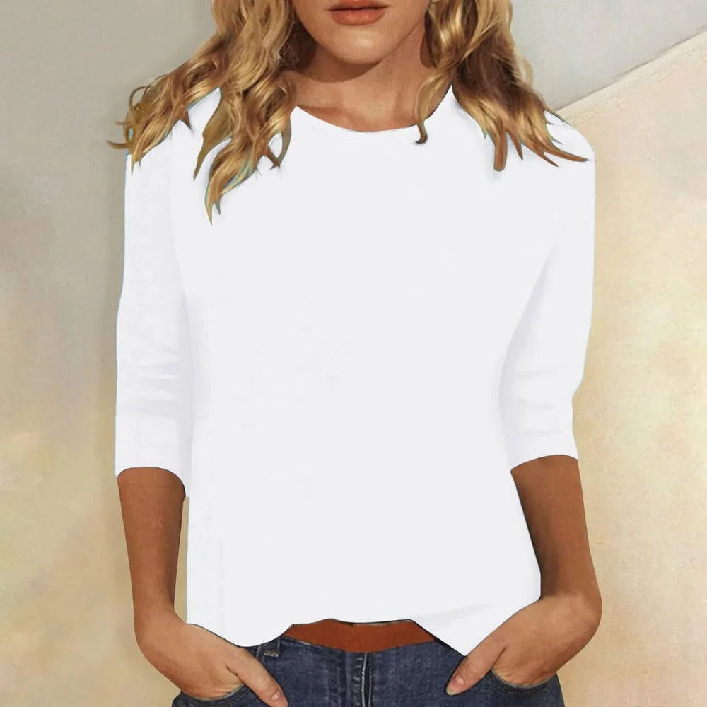 Ramona | Women's Crew Neck 3/4 Sleeve Top - Image 2