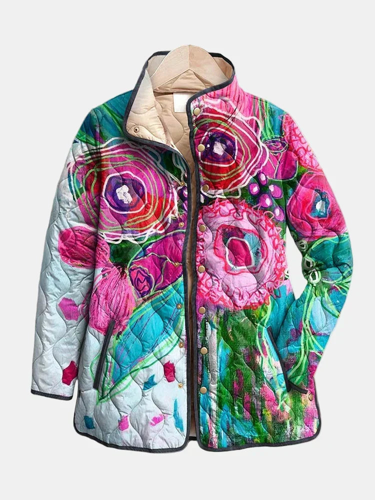 Ravenna | Women's Floral Quilted Jacket - Floral - Image 1