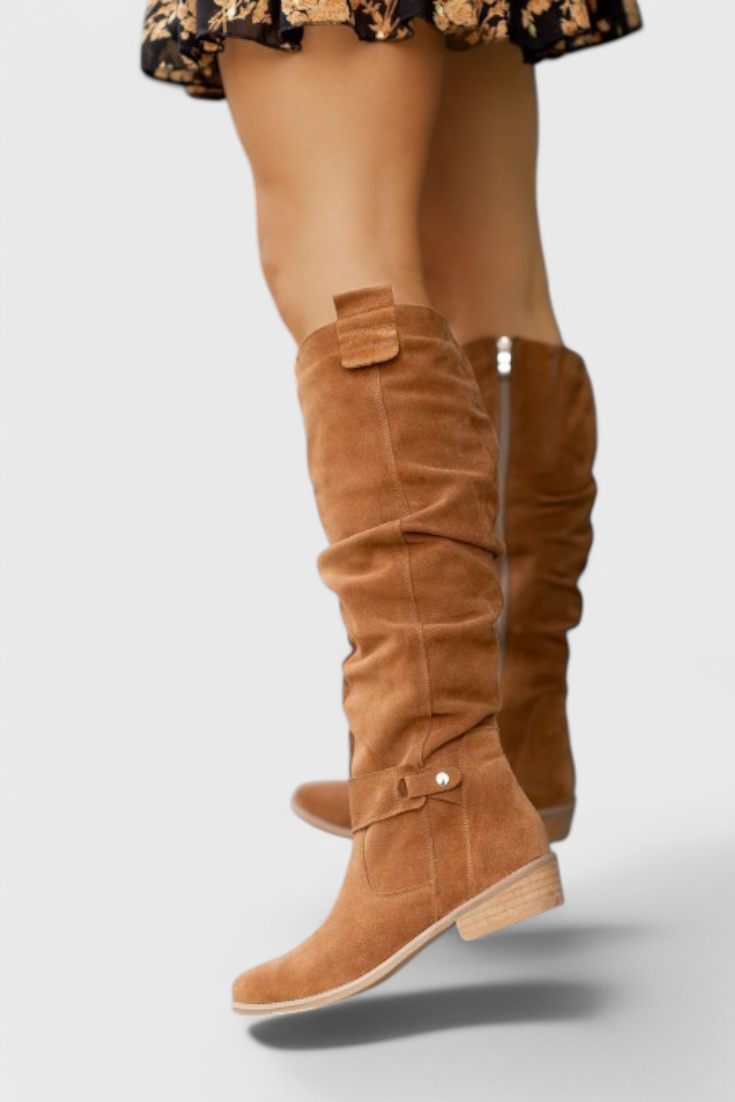 Rosanna | Women's Knee High Brown Boots - Image 2