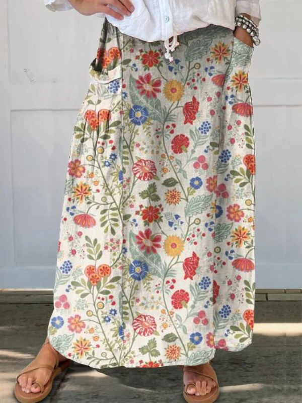 Roseanne | Women's Floral Print Maxi Skirt - Floral - Image 1