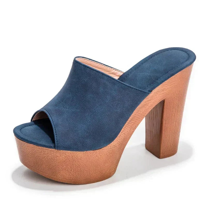 Roselyn | Women's Platform Block Heel Mules - Image 1