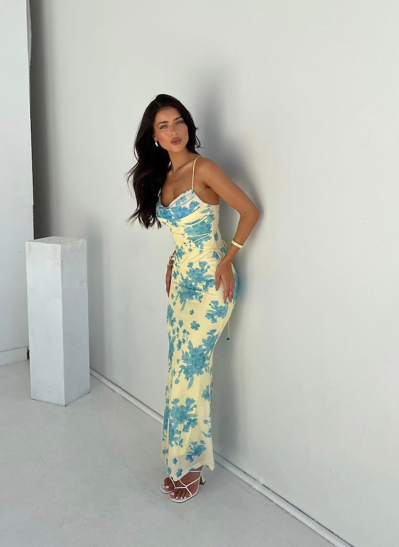Rosette | Women's Floral V-Neck Maxi Dress - Floral - Image 1