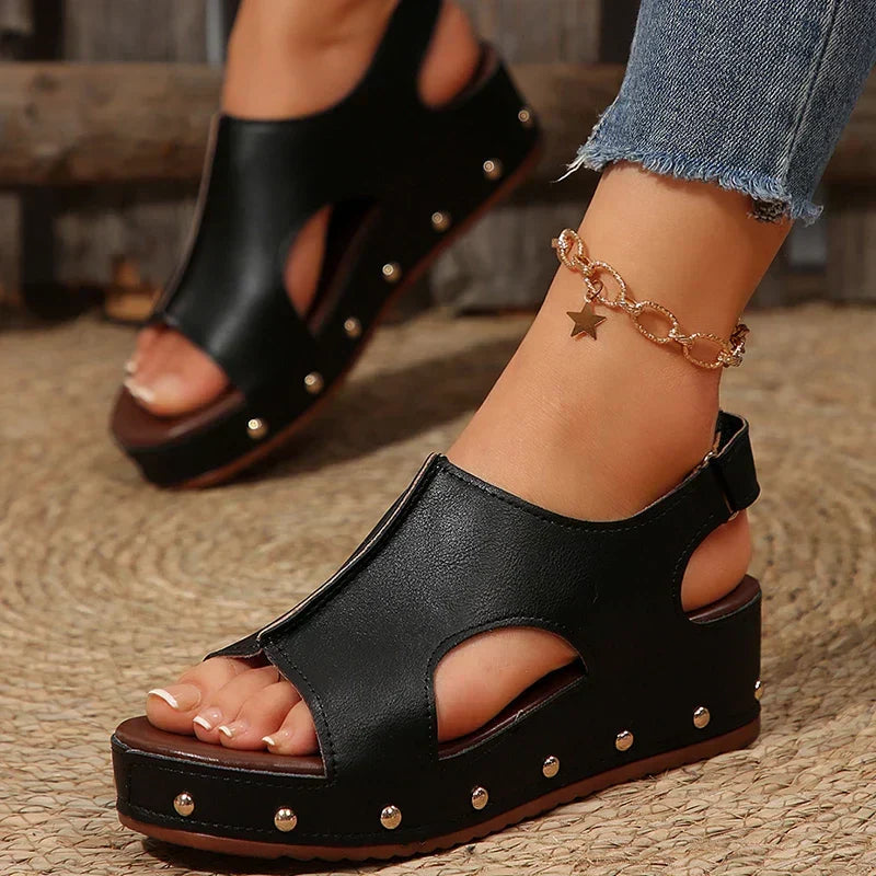 Roxanne | Women's Platform Studded Sandals - Image 1