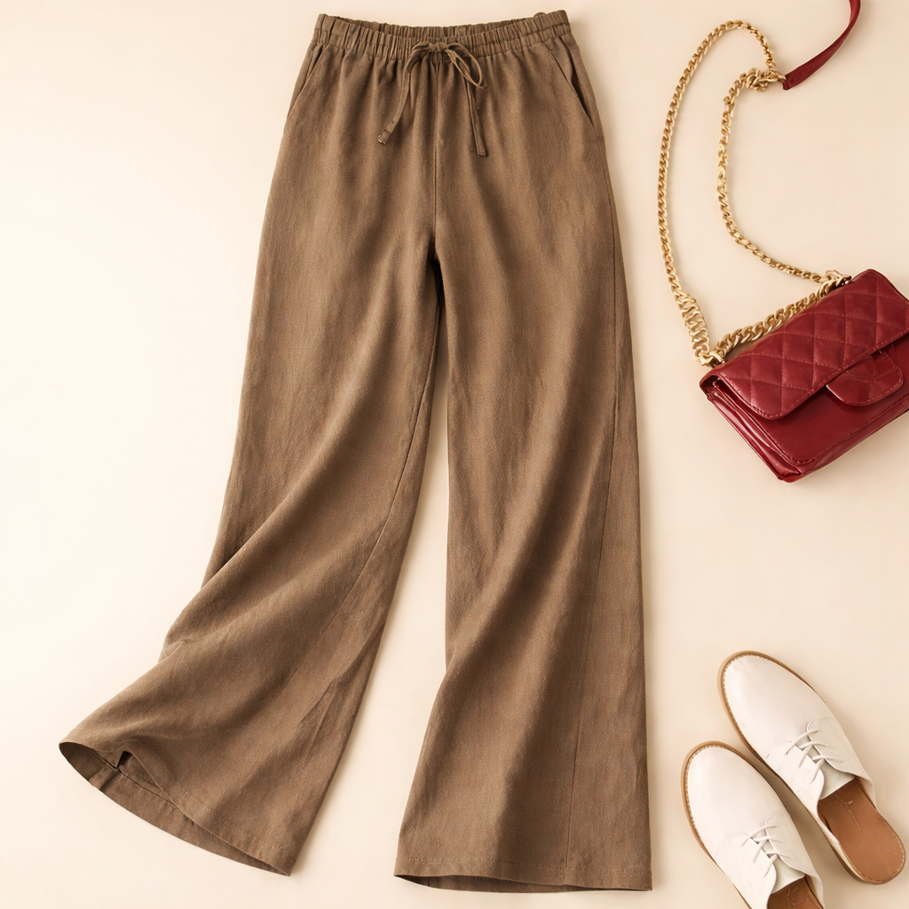 Roxanne | Women's Wide Leg Drawstring Pants - Image 1