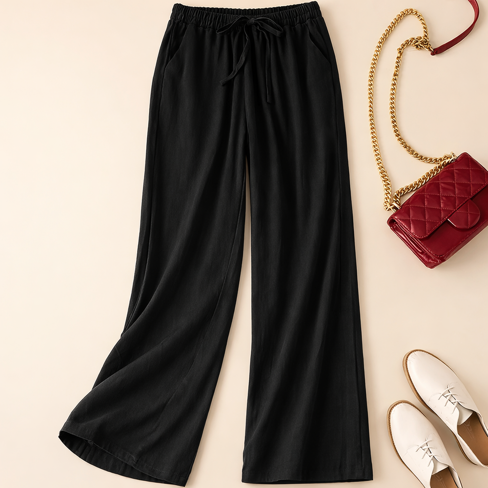 Roxanne | Women's Wide Leg Drawstring Pants - Image 2
