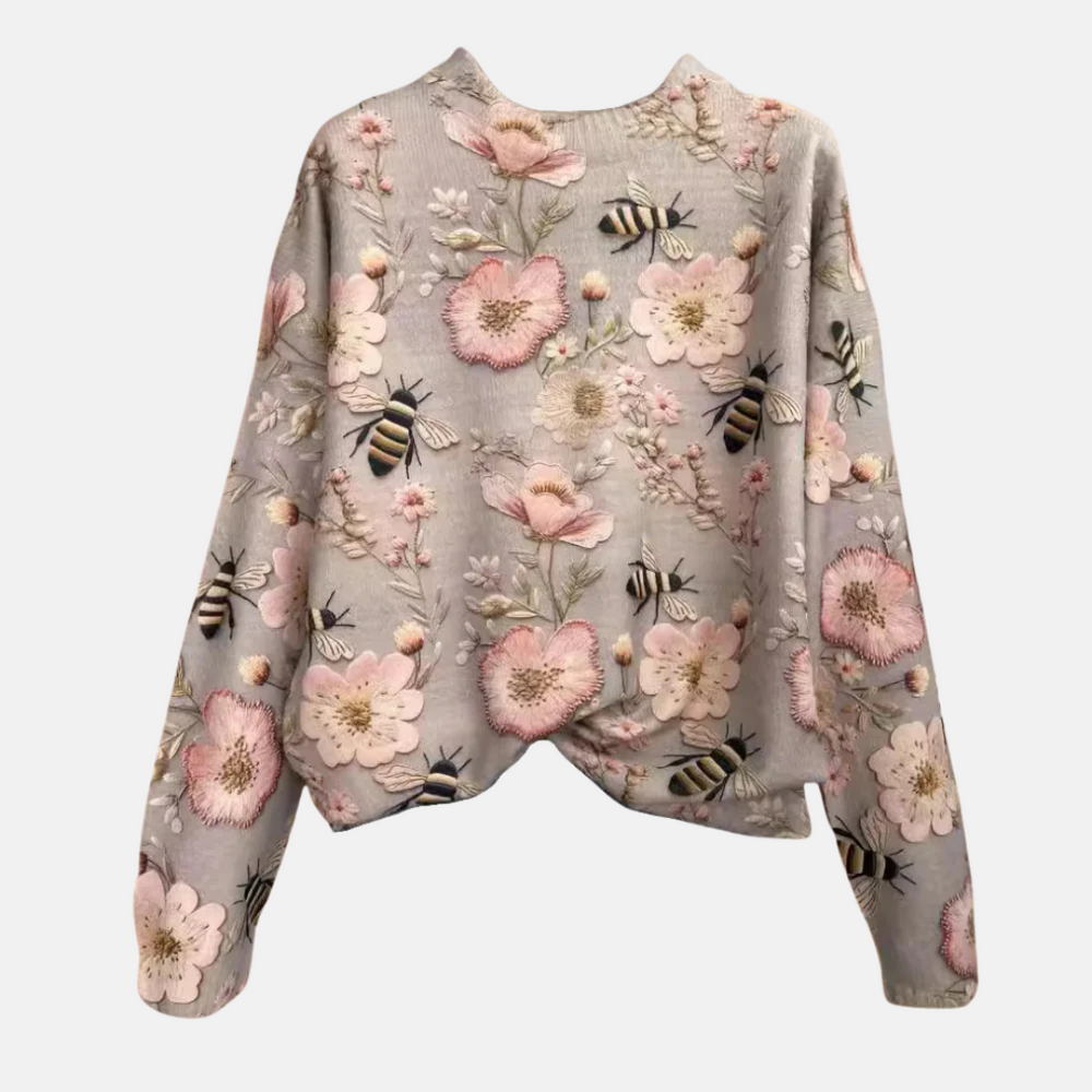 Selvara | Women's Embroidered Knit Jumper - Image 2