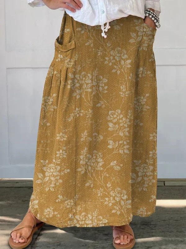 Seralynn | Women's Floral Maxi Skirt - Image 2