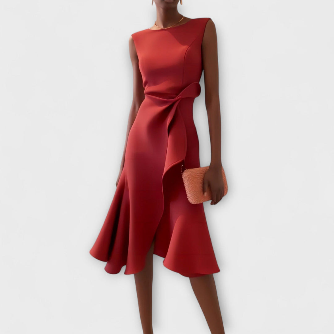 Seraphia | Women's Asymmetric Sleeveless Midi Dress - Image 1