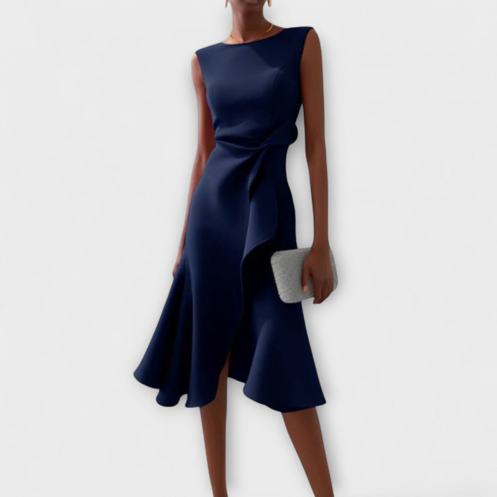 Seraphia | Women's Asymmetric Sleeveless Midi Dress - Image 2