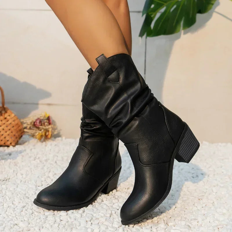 Seraphiel | Women's Western Mid Calf Boots - Image 1