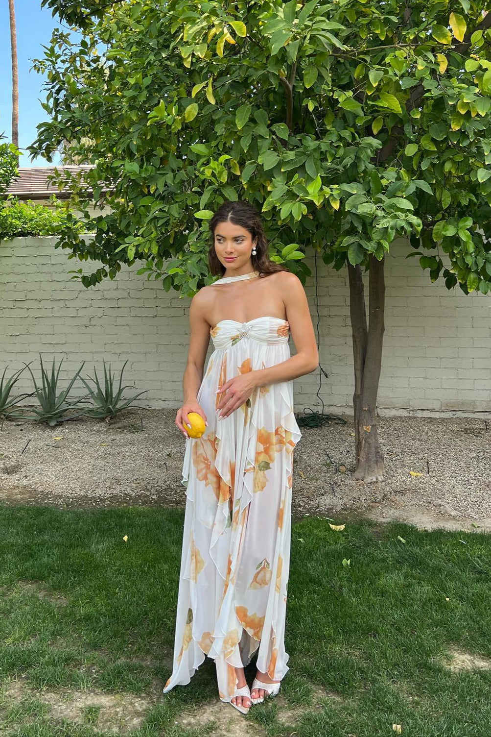 Serenelle | Women's Floral Halter Maxi Dress - Image 1