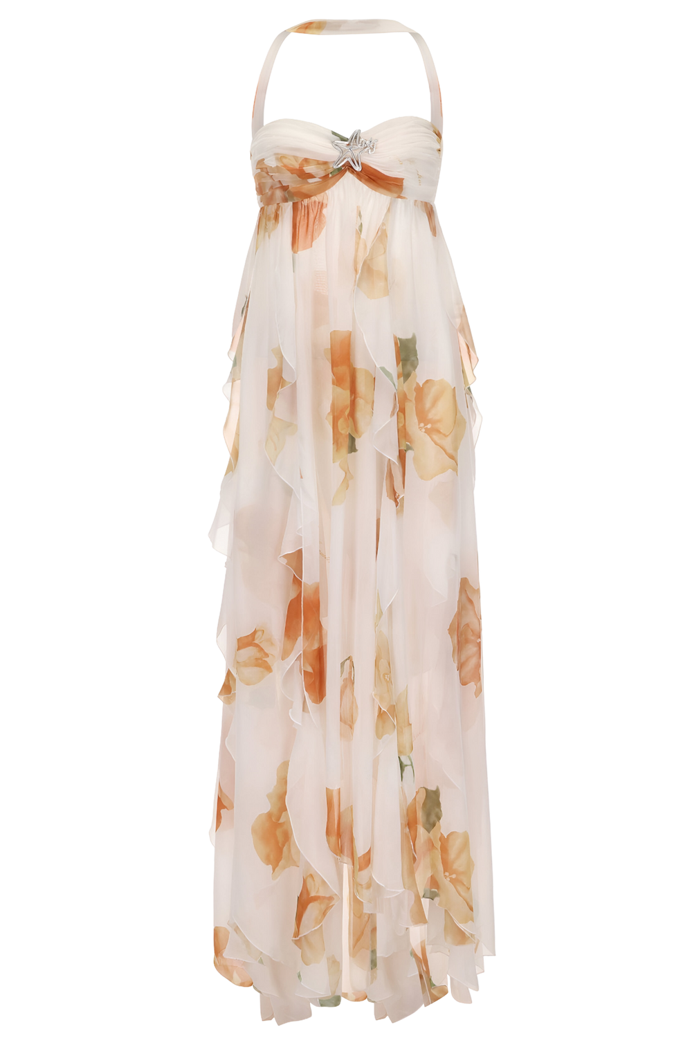 Serenelle | Women's Floral Halter Maxi Dress - Image 2