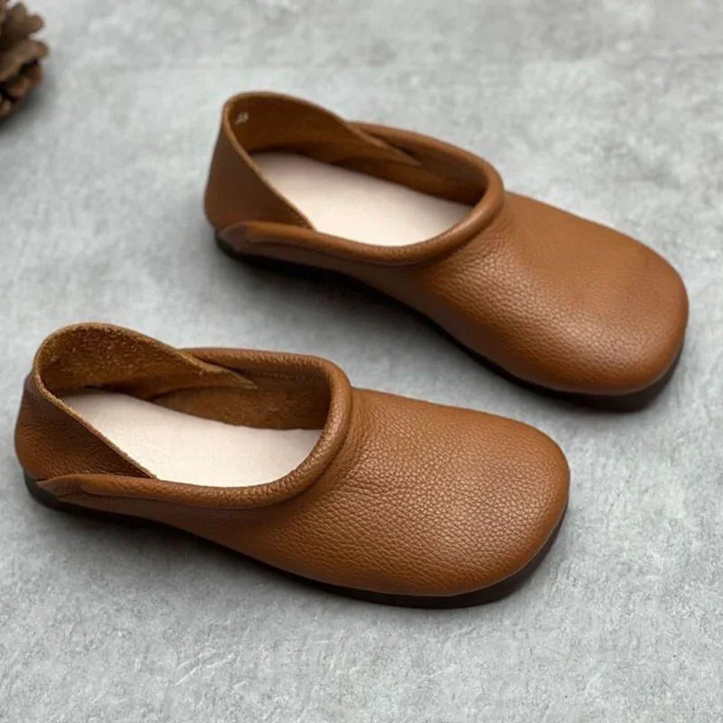 Sienna | Women's Brown Ballet Flats - Image 1