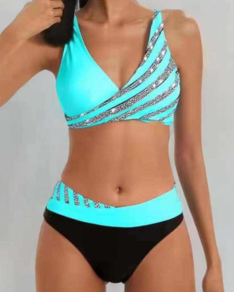 Solara | Women's Printed Cross Wrap Bikini Set - Image 1