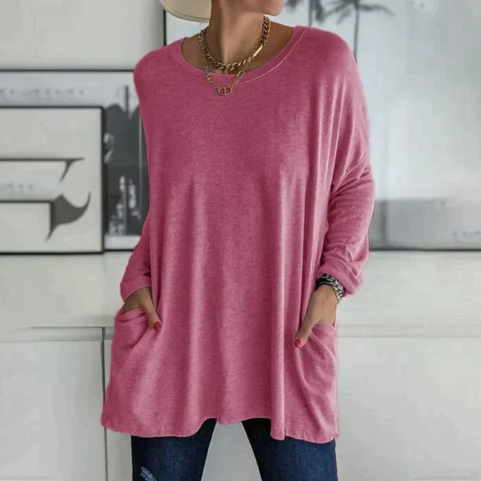 Tamsin | Women's Oversized Long Sleeve Tunic Top - Image 2