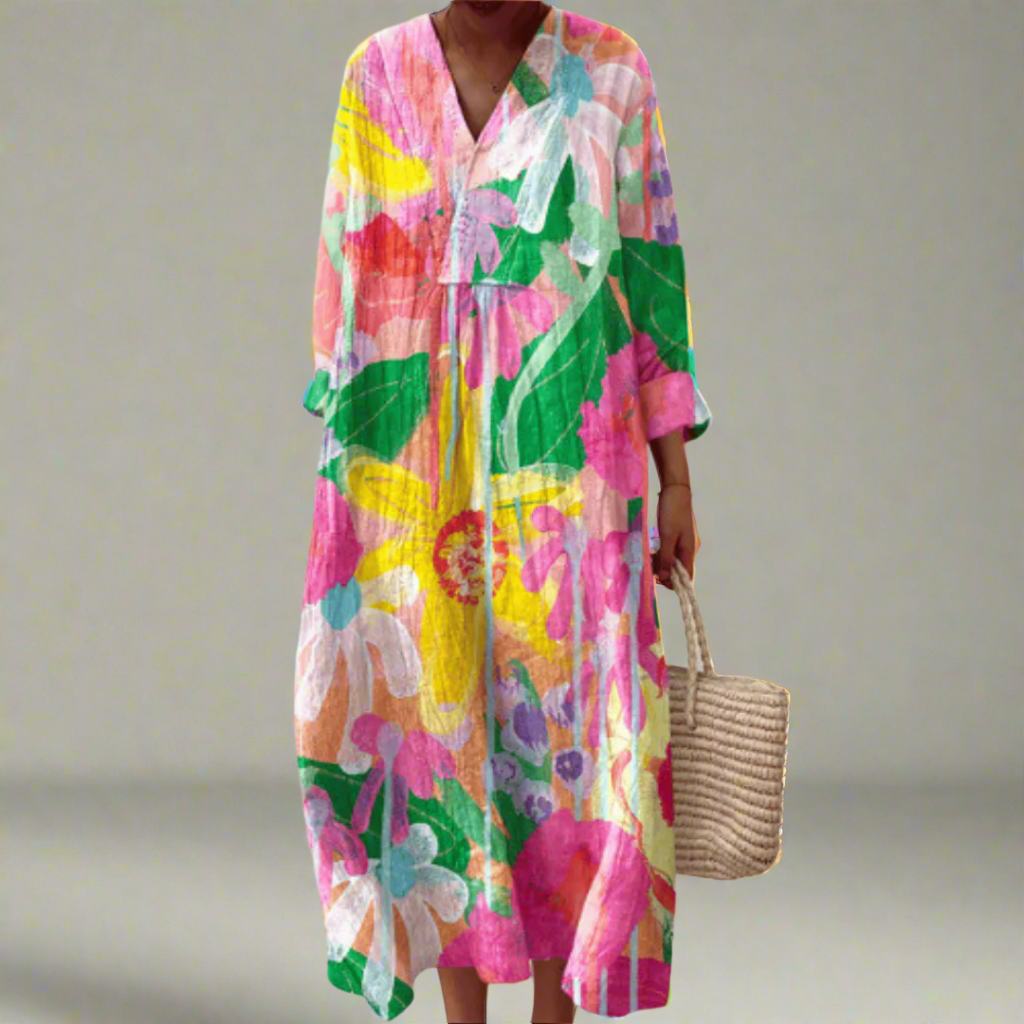 Tempest | Women's Floral V-Neck Long Sleeve Maxi Dress - Image 1