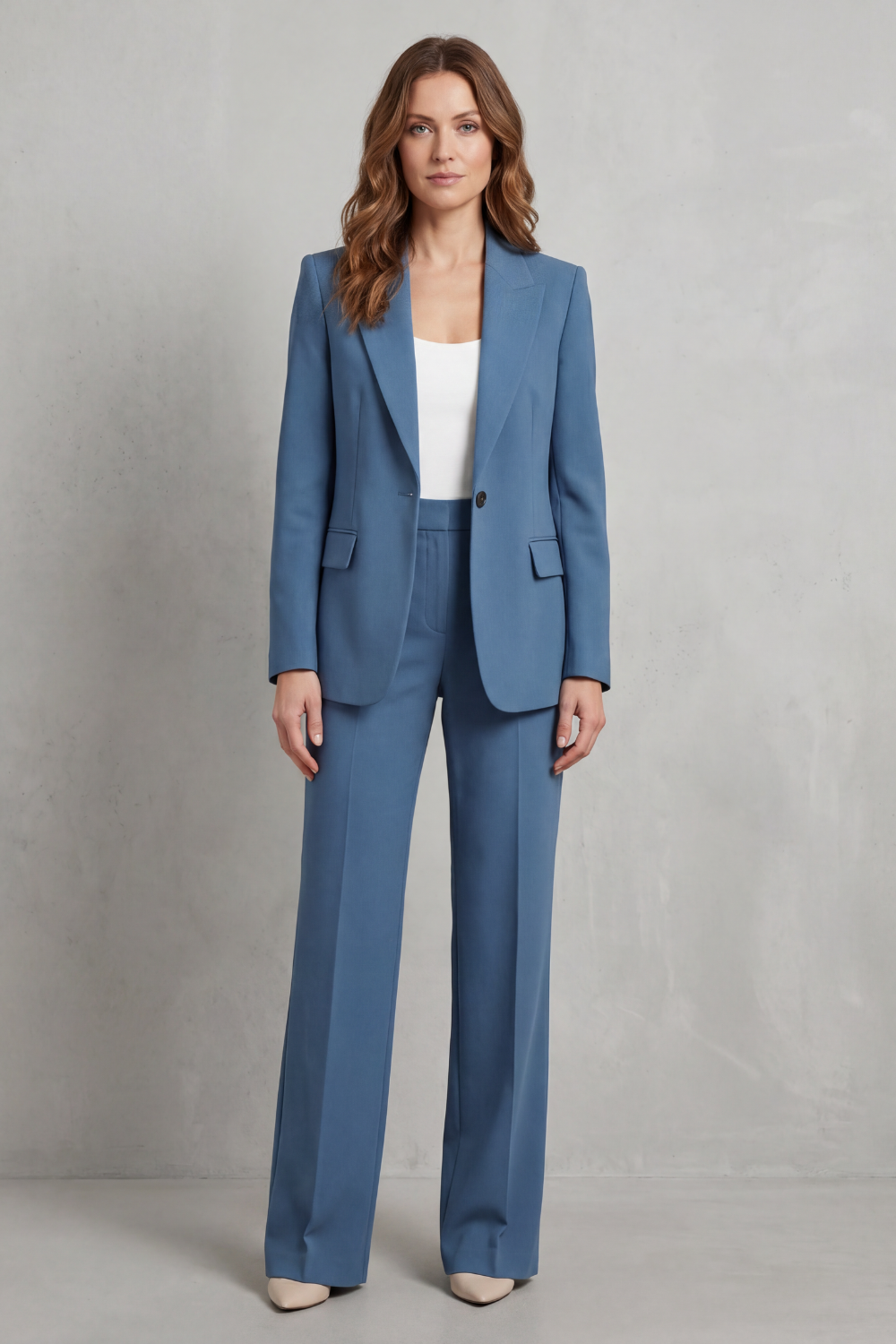 Threnova | Women's Knitted Co-ord Lounge Set - Blue - Image 2