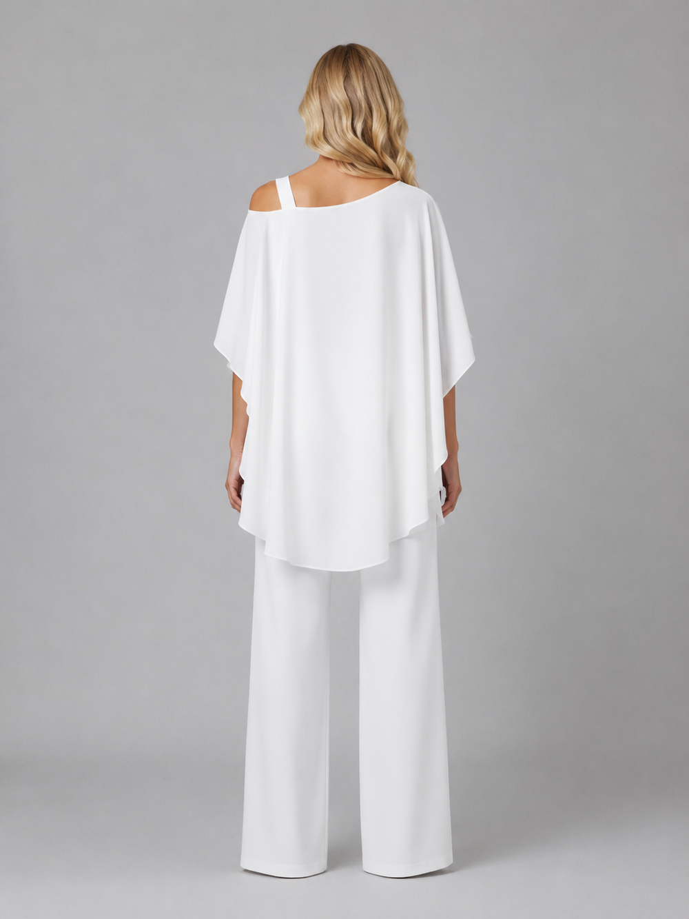 Valdene | Women's Knit Lounge Set Two-Piece Co-Ord - White - Image 2