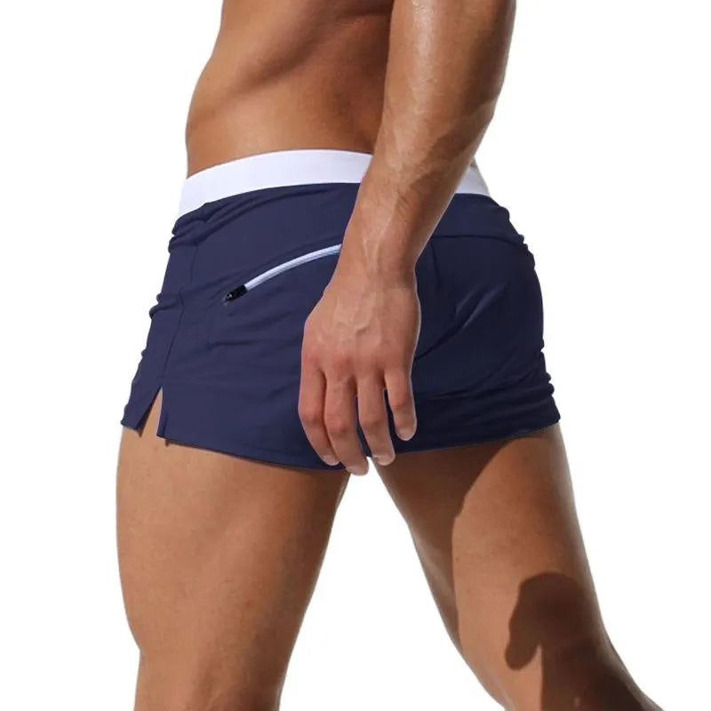 Varro | Men's Quick-Dry Swim Shorts with Zip Pocket - Navy - Image 1