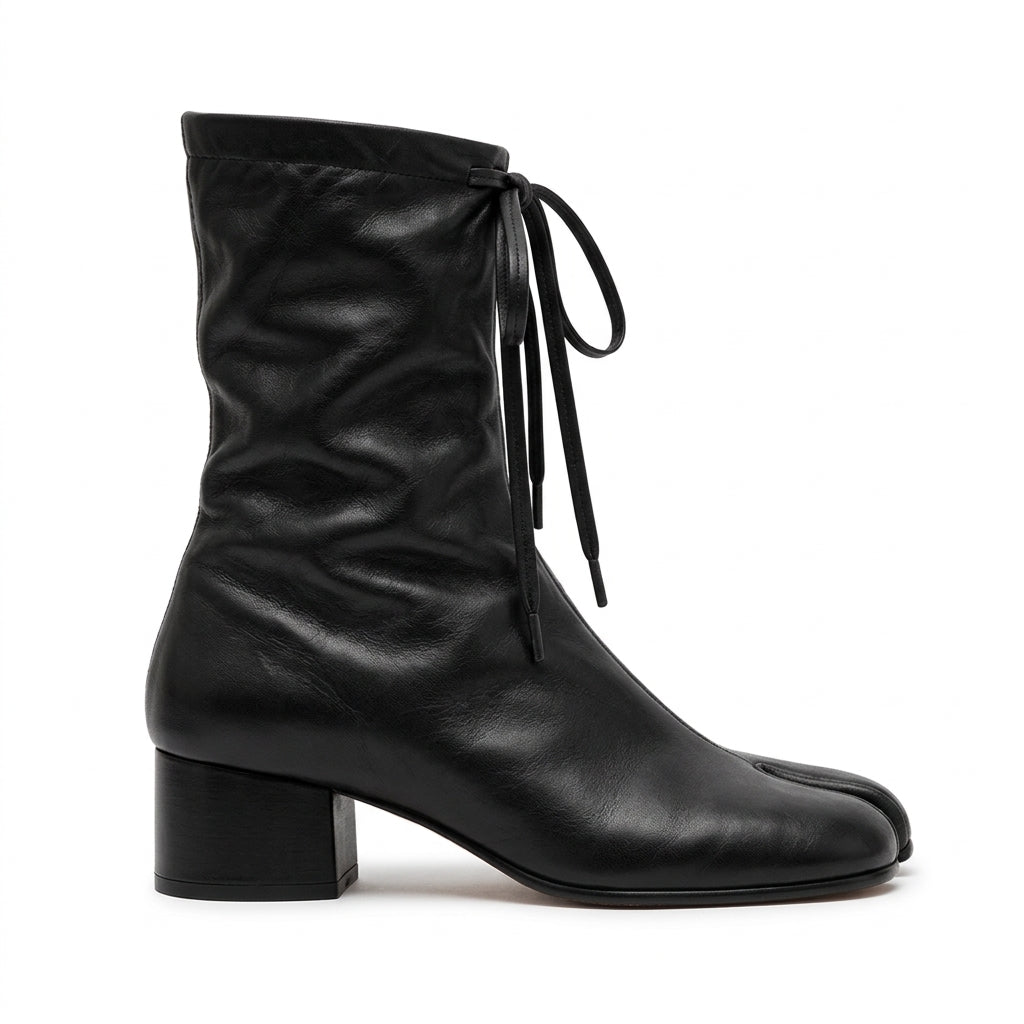 Veldris | Women's Winter Tabi Ankle Boots - Black - Image 1