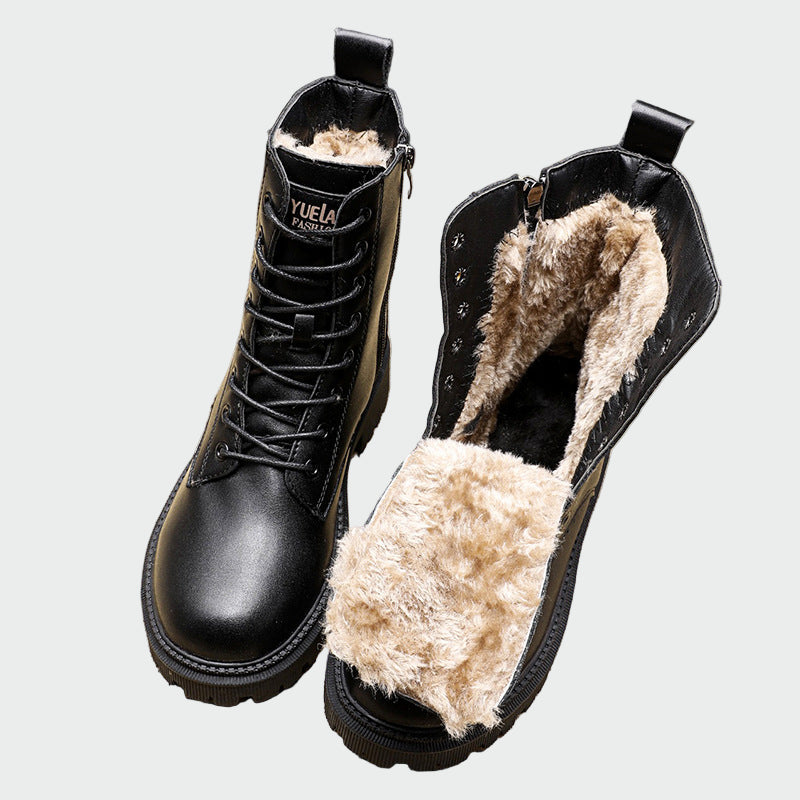 Veldune | Women's Fur-Lined Winter Boots - Black - Image 1