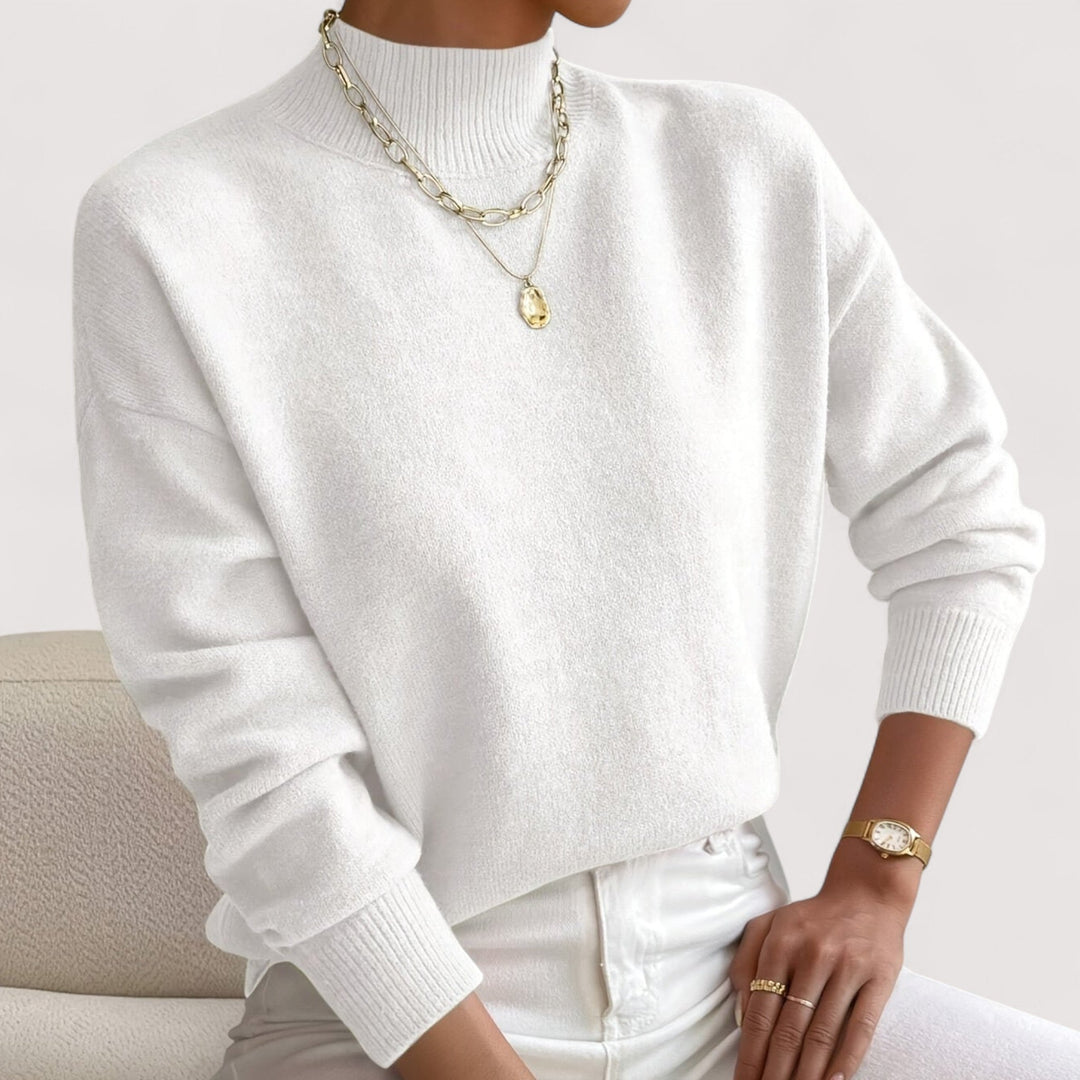 Venetia | Women's Mock Turtleneck Long Sleeve Sweater - Image 1