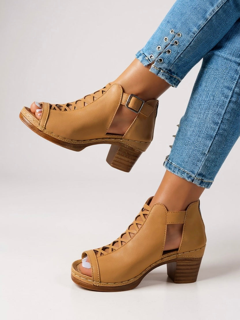 Vespera | Women's Lace-Up Block Heel Sandals - Image 5