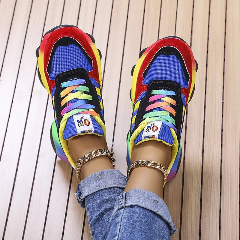 Vornaya | Women's Colourful Chunky Trainers - Image 2
