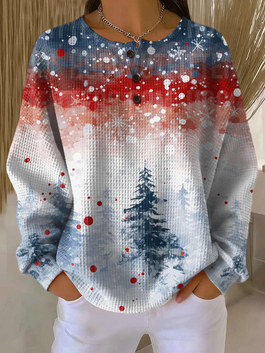 Winthorpe | Women's Christmas Jumper Waffle Knit - Image 1